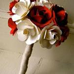 Red and White Paper Rose Fl..