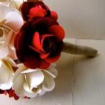 Red and White Paper Rose Fl..