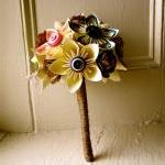 Paper Flower Wedding Bouque..