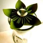 Green Paper Flowers - weddi..
