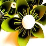 Green Paper Flowers - weddi..