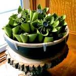 Green Paper Flowers - weddi..