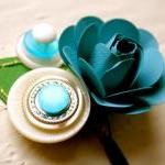 Paper Rose Boutonniere, Gro..