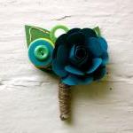 Paper Flower Boutonniere, W..