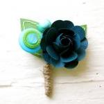 Paper Flower Boutonniere, W..